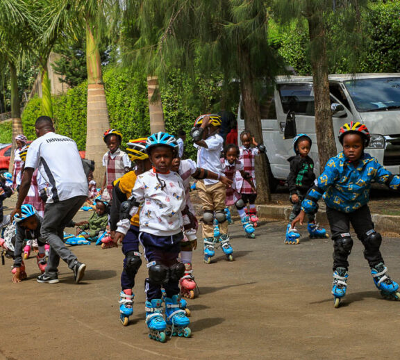 The Skating program at Kiota School focuses on developing balance, coordination, and physical fitness through engaging activities. It provides a fun and safe environment where children can build confidence while learning essential motor skills.