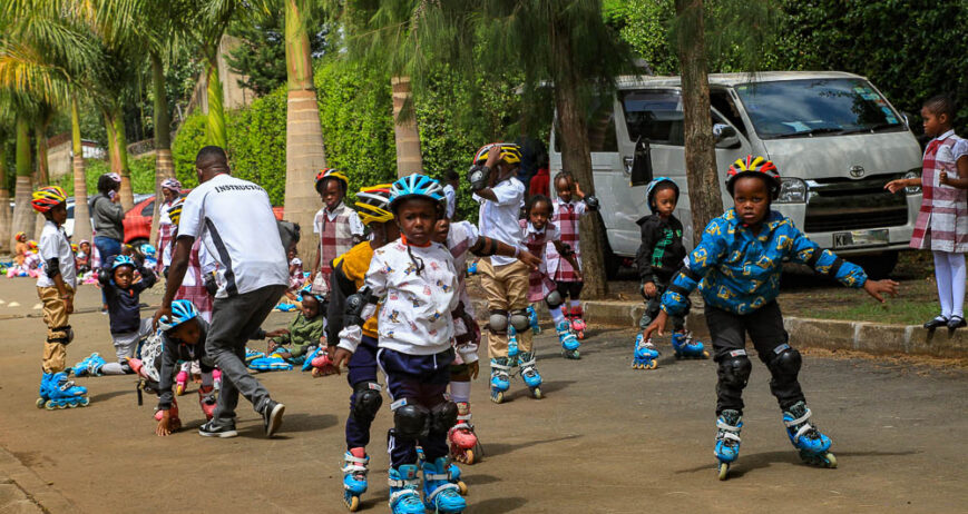The Skating program at Kiota School focuses on developing balance, coordination, and physical fitness through engaging activities. It provides a fun and safe environment where children can build confidence while learning essential motor skills.